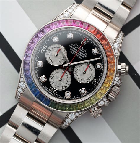 how much is a white basel rainbow daytona rolex|rolex rainbow gold daytona.